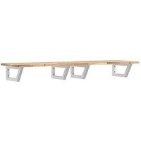 Berkfield Home Basin Shelf Wall Mounted Steel & Solid Wood Acacia in Brown