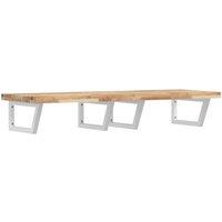 Berkfield Home Basin Shelf Wall Mounted Steel & Solid Wood Acacia in Brown