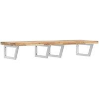 Berkfield Home Basin Shelf Wall Mounted Steel & Solid Wood Acacia in Brown