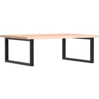 Berkfield Home Basin Shelf Wall Mounted Steel & Solid Wood Oak in Light Tan