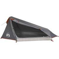 Berkfield Home Camping Tent Tunnel 1-Person Grey & Orange Waterproof