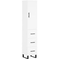 Berkfield Home Highboard White 34.5x34x180 cm Engineered Wood