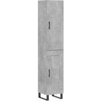 Berkfield Home Highboard Concrete Grey 34.5x34x180 cm Engineered Wood