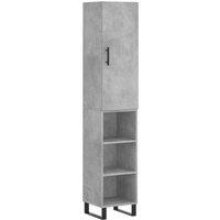 Berkfield Home Highboard Concrete Grey 34.5x34x180 cm Engineered Wood