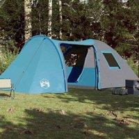 Berkfield Home Modern Family Tent Dome 6-Person Blue Waterproof