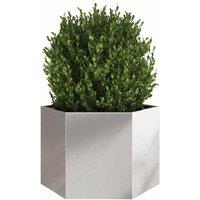Berkfield Home Durable Garden Planter Hexagon 69x60x45 cm Stainless Steel in Silver | Size: 69 x 60 x 45 cm
