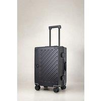 JLY Zipperless Polycarbonate Suitcase, Hard Shell, TSA Lock, 4 Wheels in Black | Size: Medium