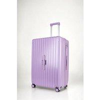 JLY Lightweight Hard Shell Suitcase with Cupholder & Waterproof Pocket in Lilac | Size: Medium