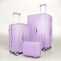 JLY 3 Piece Luggage Set with Vanity Case, Carry-On & Large Suitcase in Lilac | Size: 3 Pack