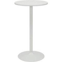 netfurniture Metropolitan Poseur Matt White Table Round Wood White