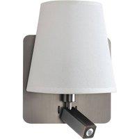 Netlighting Bahia Wall Lamp White Nickel 4000K 200lm 3W LED Reading Light in Grey
