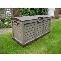 Nordara XL Brown Garden Storage Utility Cushion Box Shed Plastic Waterproof | Size: 120 cm x 60 cm