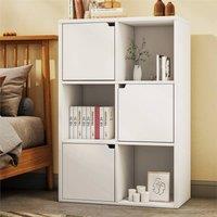 Nordara 6 White Cube Wooden Bookcase Display Shelf Storage Organizer