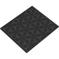 VOGREX 60x52cm Heat Resistant Stove Cover Electric Hob Protector Mat in Black | Size: 60x52 cm