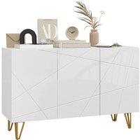 KORVIXA Storage Cabinet with Adjustable Shelves, White | Size: 100 cm x 15 cm