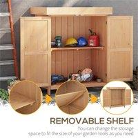 KORVIXA Outdoor Garden Storage Shed Tool Wooden Box in Brown | Size: 0.6m2