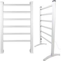 Nordara Electric Towel Warmer Heated Rack in Silver | Size: 180 cm width x 180 cm drop