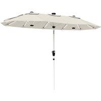 Nordara cream 3 m Double-Sided Garden Parasol in Nude | Size: 0.6m2