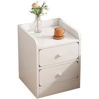 Nordara 1*Small Slim Bedside Table Sofa End Side Table in White | Size: 40 cm x 50 cm