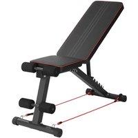 Nordara Adjustable Weight Bench Foldable Full Body Workout Incline Gym in Black