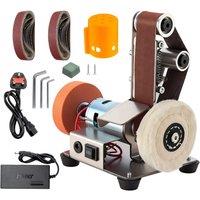 Nordara 220V Mini Electric Belt Sander Grinder DIY Polishing Tool Kit in Silver