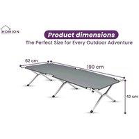Nordara Duty Folding Camping Bed grey