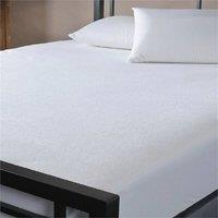 Nordara Waterproof Terry Towelling Mattress Protector in White | Size: Double