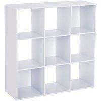 Nordara 9 Cube Storage Unit Cabinet Bookcase in White | Size: 0.6m2