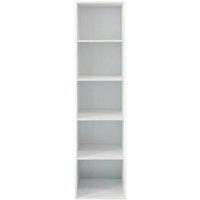Nordara Cube 5 Tier Wooden Bookcase Shelf in White | Size: 0.6m2