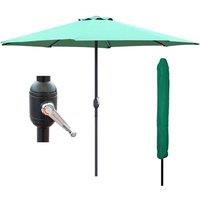 Nordara Green 2.7M Garden Parasol Lightweight Patio Sun Shade Umbrella