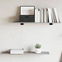 Berkfield Home Bookshelf Boards 4 pcs Concrete Grey 80x20x1.5 cm Engineered Wood