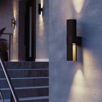 Eglo MONTELAURO Outdoor LED Wall Light, TriColour CCT, IP65, Black