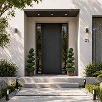 Voltico Artificial Spiral Boxwood Topiary Tree 120cm 2 Pack Indoor Outdoor in Green