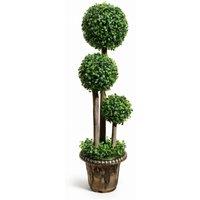 Voltico Artificial Triple Ball Topiary Tree in Pot 90cm Indoor Outdoor in Green