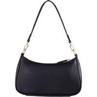 MODISHION Women's Versatile PU Leather Shoulder Bag with 2 Removable Straps in Black