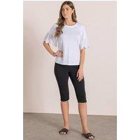Klass. Women's Pull On Cropped Trousers in Black | Size: 20