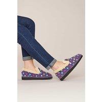 Moshulu Women's 'Peanut Brittle' Spotty Full Slippers in Violet | Size: 4