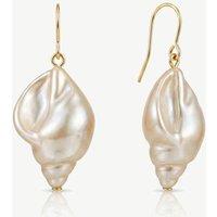 MUCHV Women's Gold Shell Drop Earrings