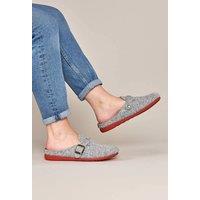 Moshulu Women's 'Reese' Felt Mule Slippers in Grey | Size: 9