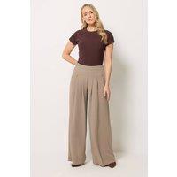 Long Tall Sally Women's Tall Pleated Palazzo Wide Leg Trousers in Light Brown | Size: 20XL