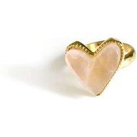 Luxe Tones Women's Hellie Luxe 18k Gold Plated Heart Ring