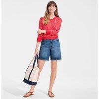 Lands' End Women's Soft Denim Shorts, 7 inch in Mid Blue | Size: 16
