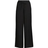 Lands' End Women's Petite Ready To Go Wide Leg Trousers in Black | Size: 10