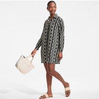Lands' End Women's Ready To Go Shirt Dress in Navy | Size: 14-16