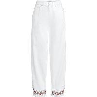 Lands' End Women's Petite High Waisted Barrel Leg Ankle Jeans | Size: 10