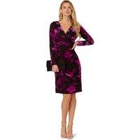Adrianna Papell Women's Surplus Velvet Midi Dress in Purple | Size: 20