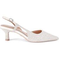 Carvela Women's 'Alina Sling' Fabric Heels in White | Size: 5