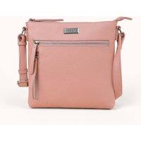 Assots London Women's RUE' Soft Pebble Grain Leather Crossbody Bag in Peach
