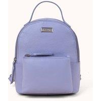 Assots London Women's Betty' Zip Top Mini Pebble Grain Leather Backpack in Lilac