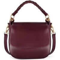 Clarks Women's Twist Midi Burgundy Leather Shoulder Bag, Cross Body Bag